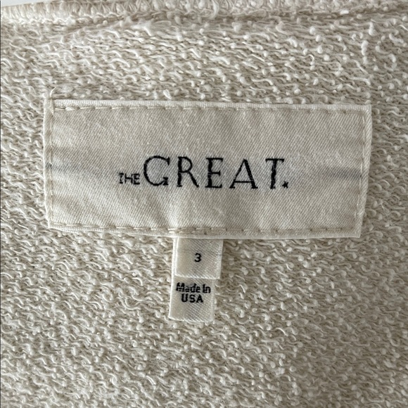 THE GREAT. V-neck cream sweatshirt - Picture 7 of 7